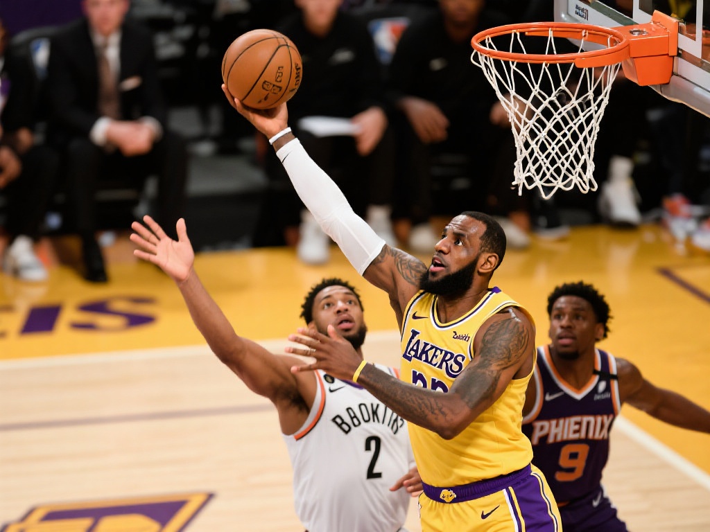 湖人全场五人两断 詹姆斯&史密斯防守显威 作为湖人队的核心球员,勒布朗·詹姆斯不仅